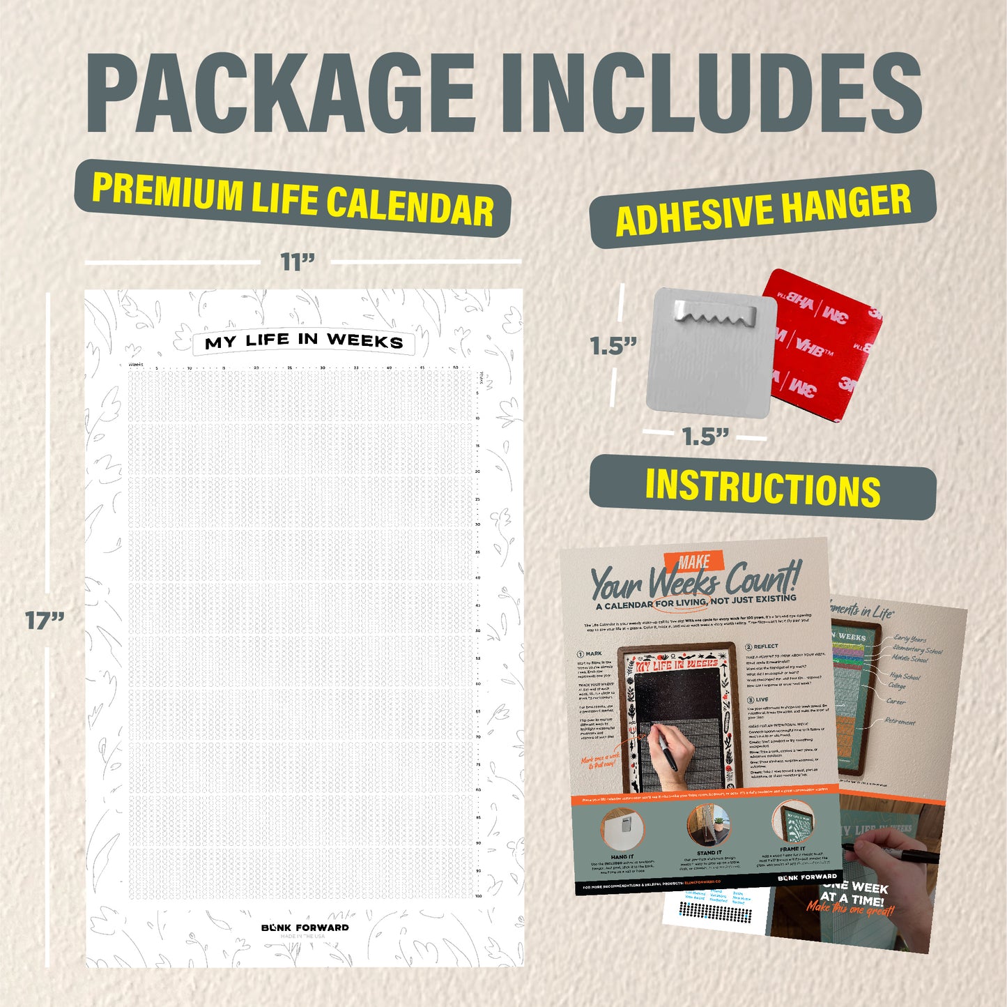 Life Calendar - WHITE Edition